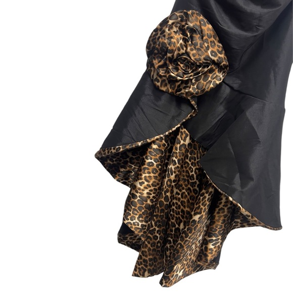 Juno Collection 90s Y2K Leopard Print Ruched Formal Prom Party Dress - Picture 7 of 11